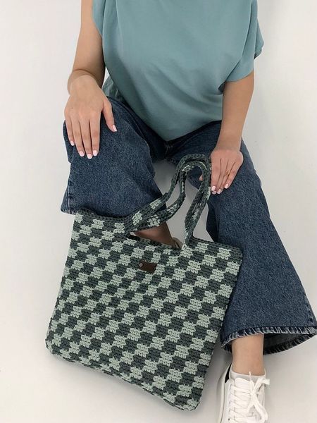 Авторська в&rsquo;язана сумка шопер виробництво Україна knittingmoda