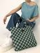 Велика жіноча сумка в клітинку ручної роботи checkered bag