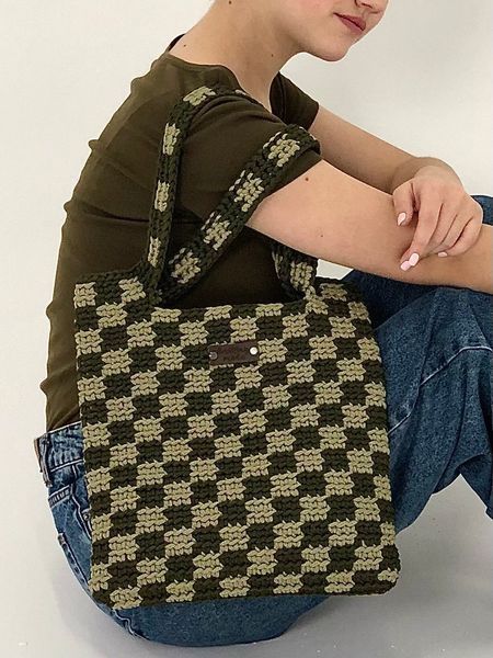 Ексклюзивна сумка-шопер ручної в'язки Knittingmoda